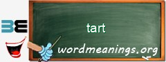 WordMeaning blackboard for tart